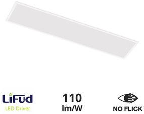 Pannello LED 120x30 40W IP40 No-Flickering - LIFUD Driver Colore Bianco Caldo 3.000K