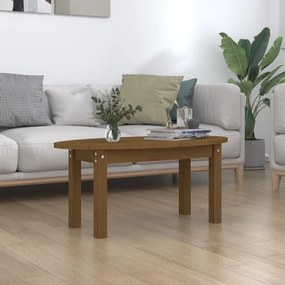 Tavolino Da Salotto Ambra 80x40x35 Cm İn Legno Massello Di Pino /