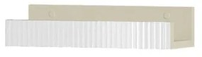Mensola per bagno Niwa L 40 cm laccato opaco sabbia con vetro bianco