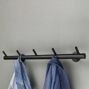Attaccapanni da parete nero in metallo 55 cm Odin – Spinder Design