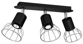 Faretto DANTE 3xGU10/25W/230V nero/cromo lucido