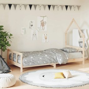 Giroletto Per Bambini 90x190 Cm İn Legno Massello Di Pino /