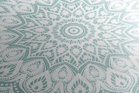 Quadro su tela – Mandala armonia su sfondo blu