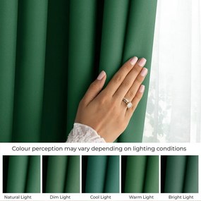 Tenda parzialmente oscurante verde scuro 140x250 cm Carli Tie – Restilo