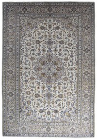 Kashan Tappeto 240x360 Beige (Iran) Annodato A Mano
