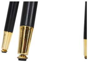 Sedia da bar nera/dorata in imbottito (altezza della seduta 74 cm) Paris – Mauro Ferretti