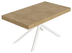 Itamoby Tavolo allungabile 90x160/264 cm Niket quercia natura gambe bianche