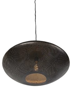 Lampada a sospensione orientale nera con oro 60 cm - Radiance