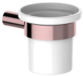 Bicchiere da bagno porta spazzolini Si 90501  L 7.8 x H 9 in ceramica rame spazzolato