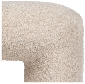 Sgabello in tessuto bouclé beige Suave - Ixia
