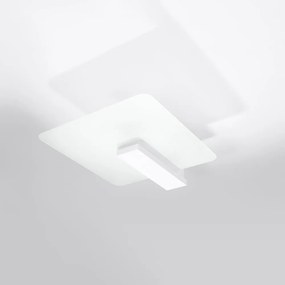 Lampada da soffitto bianca con paralume in vetro 40x47,5 cm Parola - Sollux
