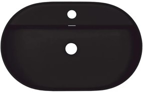 Deante CQS_NU6B - Lavabo da appoggio con foro preforato per rubinetteria SILIA 35x55 cm granito/nero