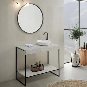 Mobile da bagno sotto lavabo Alec bianco L 80 x H 65 x P 48.5 cm, lavabo non incluso