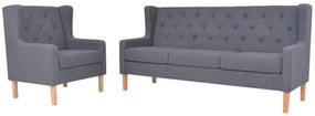 Set Divani 2 Pz İn Tessuto Grigio /