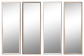 Specchio da parete Home ESPRIT Bianco Marrone Beige Grigio Cristallo polistirene 33 x 3 x 95,5 cm (4 Unità)