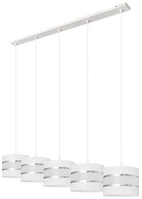 Lampadario a sospensione con filo HELEN 5xE27/15W/230V bianco