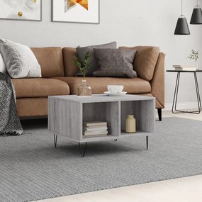 Tavolino Da Salotto Grigio Sonoma 60x50x36,5 Cm İn Multistrato /