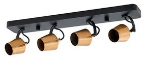 Sylveria 4 Plafoniera Black/Gold - Lindby