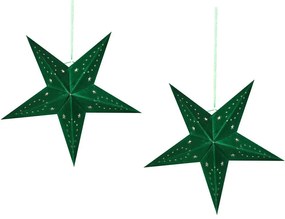 Set di 2 stelle LED carta verde smeraldo 45 cm MOTTI Beliani
