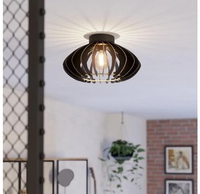 Eglo 900999 - Plafoniera COSSANO 1xE27/40W/230V diametro 38 cm nero