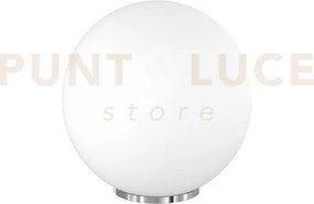 Mars lampada da tavolo montatura cromo vetro bianco d.35 cm 1 luce ...