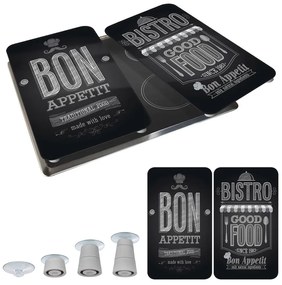 Set di 2 copri stufe in vetro, 52 x 30 cm Bon Appetit - Wenko