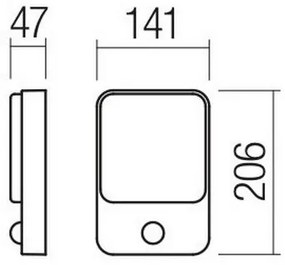 Redo 90132 - Applique da esterno COLIN LED/9W/230V 4000K IP54 bianco