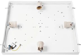 Plafoniera NATURAL SQUARE 4xE27/15W/230V 48x48 cm pino/bianco