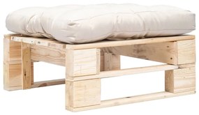 Ottomana Da Giardino Pallet Con Cuscino Sabbia Legno Naturale /