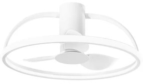 Ventilatore da soffitto Hadley bianco, Ø 60 cm, dimmerabile, INTEC