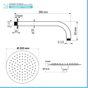 Set doccia incasso Paffoni Green tondo con soffione inox 25 e kit doccia