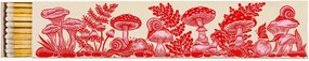 Scatola di fiammiferi di design Pink and Red Mushrooms
