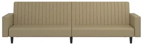 Divano letto a 2 posti cappuccino in similpelle