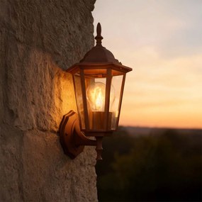 Applique Lanterna da Esterno IP54 E27 Corten - Serie TOSCA 1A