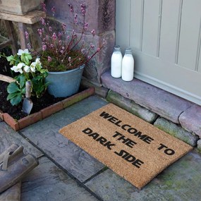 Stuoia di cocco naturale, 40 x 60 cm Welcome to the Darkside - Artsy Doormats