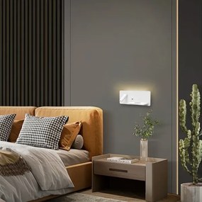 Immax 08285L-LED Applique con ripiano, USB e ricarica wireless LED/3W/230V + LED/3W