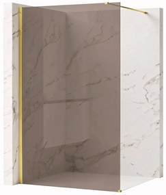 Parete doccia Rea Flexi Brown / Gold 140