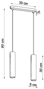 Lampadario a sospensione con filo LUVO 2xGU10/40W/230V