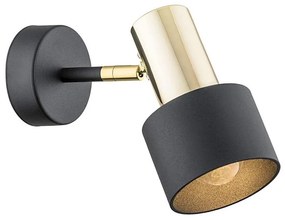 Argon 4265 - Faretto da muro DORIA 1xE27/15W/230V nero/ottone