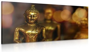 Quadro su tela – Buddha con sfondo astratto