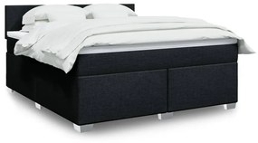 Giroletto A Molle Con Materasso Nero 180x200 Cm İn Tessuto /