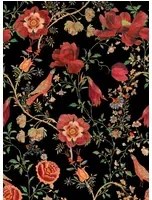 Mindthegap Carta da parati Transsilvaniae Florilegium - Green/ Red/ Black