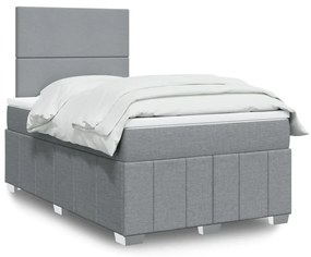 Giroletto A Molle Con Materasso Grigio Chiaro 120x200cm Tessuto /