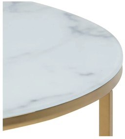 Tavolino rotondo bianco ø 80 cm Alisma - Actona