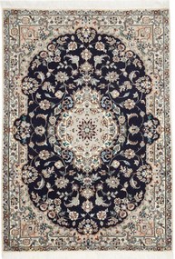 Nain Tappeto persiano 120x90 Blu (Iran) Annodato A Mano