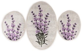Set di tappetini per il bagno viola/beige 3 pz 60x100 cm Lavender – Foutastic