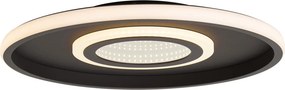 Plafoniera moderna nera con LED integrato e interruttore a 3 vie - Frini