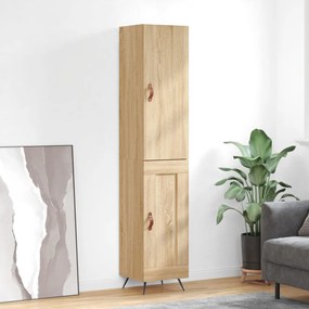 Credenza Rovere Sonoma 34,5x34x180 Cm İn Legno Multistrato /