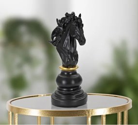 Cavallo Nero E Oro Cm 14X11X27