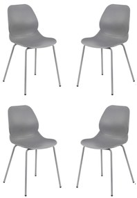 PAULE - set di 4 sedie moderne in plastica